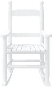 Cadeira de baloiço infantil madeira de álamo maciça branco
