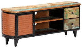 Móvel de TV 120x30x45 cm madeira recuperada maciça
