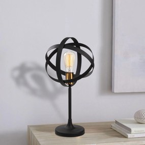 Candeeiro de Mesa Gezegen – Dourado/Preto – 24 cm x 50 cm
