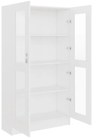 Armário vitrine 82,5x30,5x150 cm derivados de madeira branco