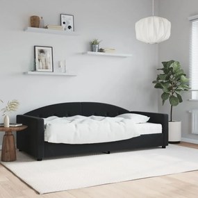 vidaXL Sofá-cama com colchão 90x190 cm veludo preto