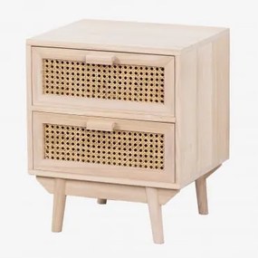 Mesinha De Cabeceira Quadrada 40x40 Cm Em Madeira Ralik Madeira Natural - Sklum