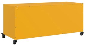 Móvel TV 100,5x39x43,5 cm aço laminado a frio amarelo mostarda