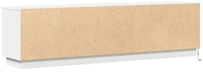 Estante de TV vidaXL com LED Branco 180x38x49 cm em Madeira Revestida
