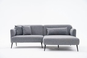 Sofá de Canto Revos – Cinzento – 250 x 160 cm