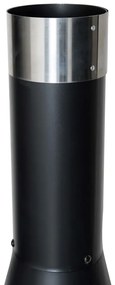 Lareira Kingston 43x120cm aço preto fosco
