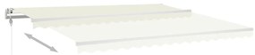 Toldo retrátil manual com postes 4x3 m cor creme