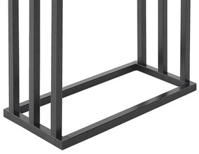 Toalheiro metálico preto  e castanho escuro 45 x 84 cm CHARRAS Beliani