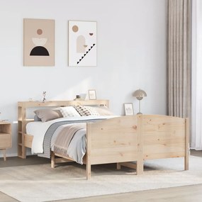 vidaXL Cama sem colchão 160x200 cm madeira de pinho maciça