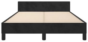 Estrutura de cama sem colchão 120x190 cm Veludo preto