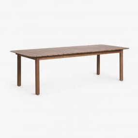 Mesa De Jardim Retangular Extensível 250-310x105 Cm Em Madeira De Acácia Duala Castanho Acácia - Sklum