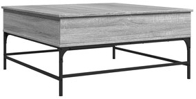 Mesa de centro 95x95x45 cm derivados madeira/metal cinza sonoma