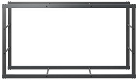 Suporte para lenha 110x30x61 cm aço preto