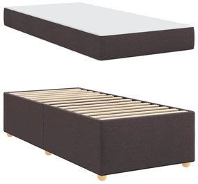Estrutura de cama com colchão Castanho escuro 100 x 200 cm