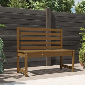 vidaXL Banco de jardim 109 cm madeira de pinho maciça castanho-mel