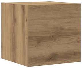 armários TV montados na parede 3 pcs madeira carvalho artisiano