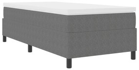 Cama Box Spring Cinza Claro 90x200 cm Tecido Cotelê