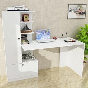 Secretária Domingos – Branco – 149,5x140x61,8 cm | Tribo Home