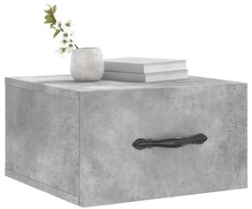 Mesas de cabeceira parede 2 pcs 35x35x20 cm cinza cimento