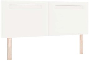 Cabeceira vidaXL Design Simples Branco Puro 140 cm em Couro Sintético