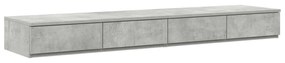 Camas com Gavetas Cinza Concreto 150x36,5x16,5 cm Madeira Engenharia