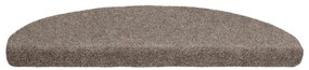 Tapetes de escada autoadesivos 5 pcs 65x21x4 cm agulhado creme
