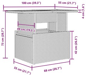 2 pcs conj. sofás de jardim c/ almofadões vime PE/acácia cinza