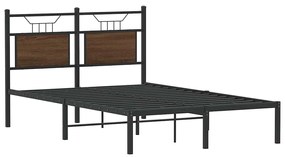 Estrutura cama s/ colchão derivados madeira carvalho castanho