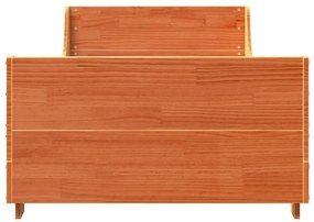 Cama sem colchão 90x200 cm pinho maciço castanho-mel