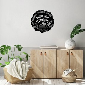 Acessório Decorativo de Parede Powerful – Preto – 70 x 70 cm