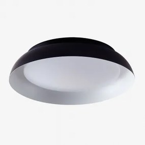 Plafon De Teto Led Em Aço Azanuy Preto - Sklum