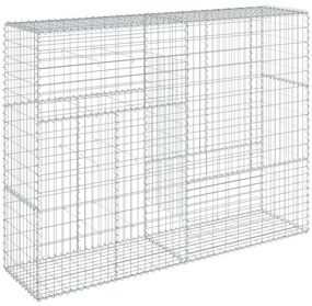 Cesto gabião com cobertura 200x50x150 cm ferro galvanizado