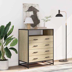 Cómoda com 4 Gavetas - 70x41x83,5 cm deriv. madeira - carvalho sonoma