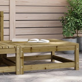 vidaXL Apoio de pés para jardim 70x70x30 cm pinho maciço impregnado