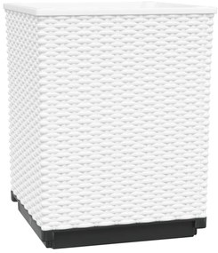 Vasos/floreiras 4 pcs 30x30x37 cm polipropileno branco