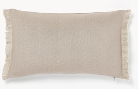 Capa de almofada em linho com franjas Luana