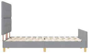 Cama vidaXL Cinza Claro 160x200 cm em Tecido