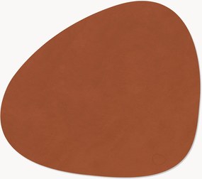 Conjunto de bases de mesa assimétricas em couro artesanais Curve, conjunto de 4