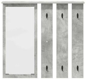 Cabideiro de Parede Cinzento cimento 84 x 10 x 80 cm