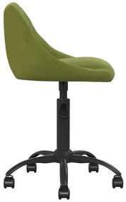 Cadeira de jantar veludo verde-claro