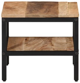 Mesa de centro 35x35x30 cm madeira de mangueira áspera maciça