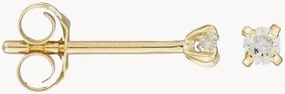 Brincos em ouro amarelo com diamantes Single Diamond