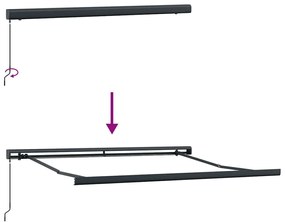 Toldo Manual Retrátil vidaXL Branco 350x250 cm