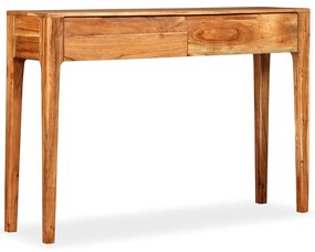 vidaXL Mesa consola em madeira maciça 118x30x80 cm