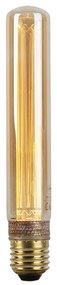 Candeeiro de tubo de filamento LED E27 com vidro âmbar 2W 65 lumens 1800K