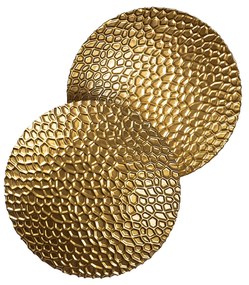 Candeeiro de Parede Yosma - Dourado - 21cmx21cmx15cm