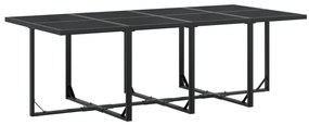 13 pcs conjunto de jantar para jardim textilene preto