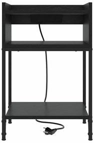 Armários de Canto 2 pcs Carvalho preto 40 x 40 x 61 cm