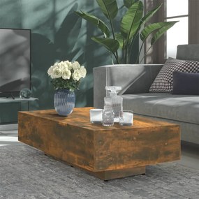 vidaXL Mesa de centro 100x49,5x31 cm derivados madeira carvalho fumado