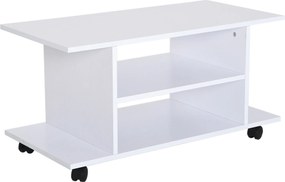 Móvel para televisão com rodas, para televisões até 42 polegadas, 80 x 40 x 40 cm, branco